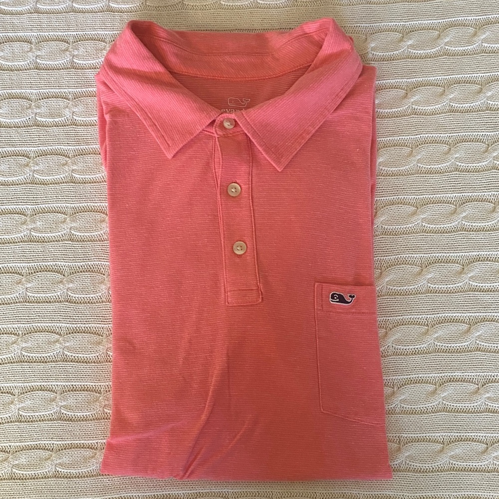 Vineyard Vines Coral Polo for Kids